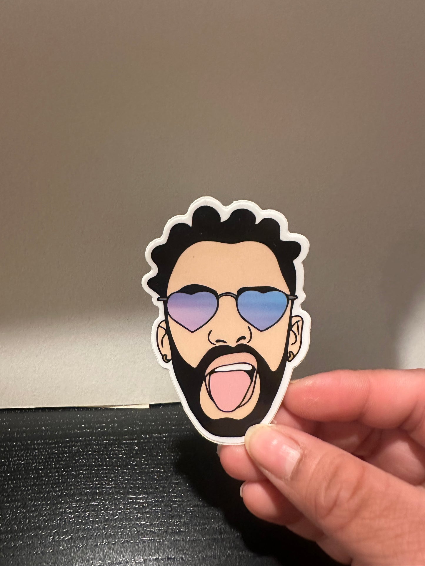 Bad bunny glasses sticker