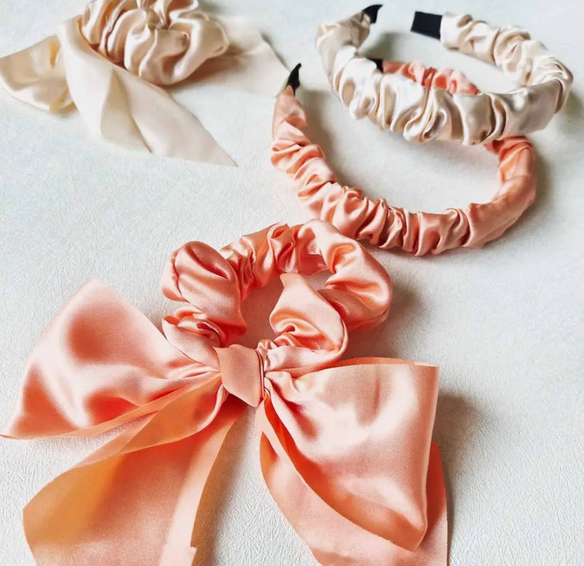 Satin Scrunchie and Headband Set