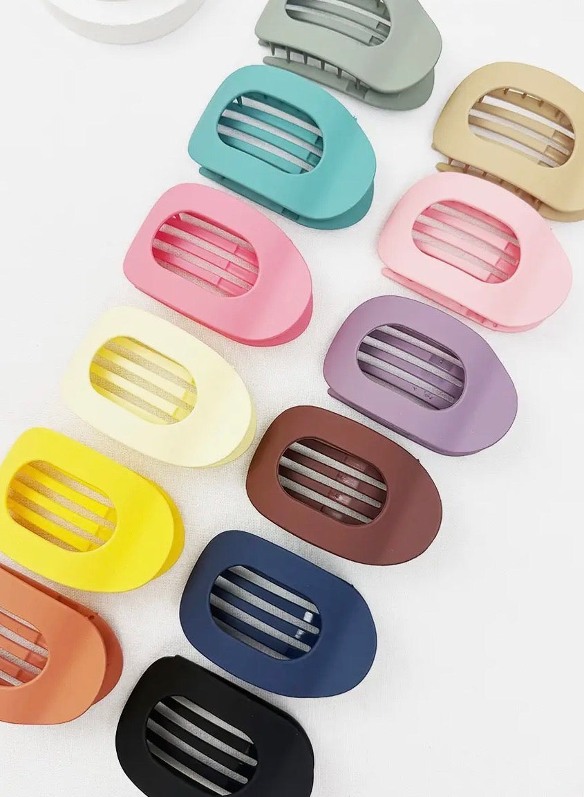 Oval Shape Hair Claw Flat