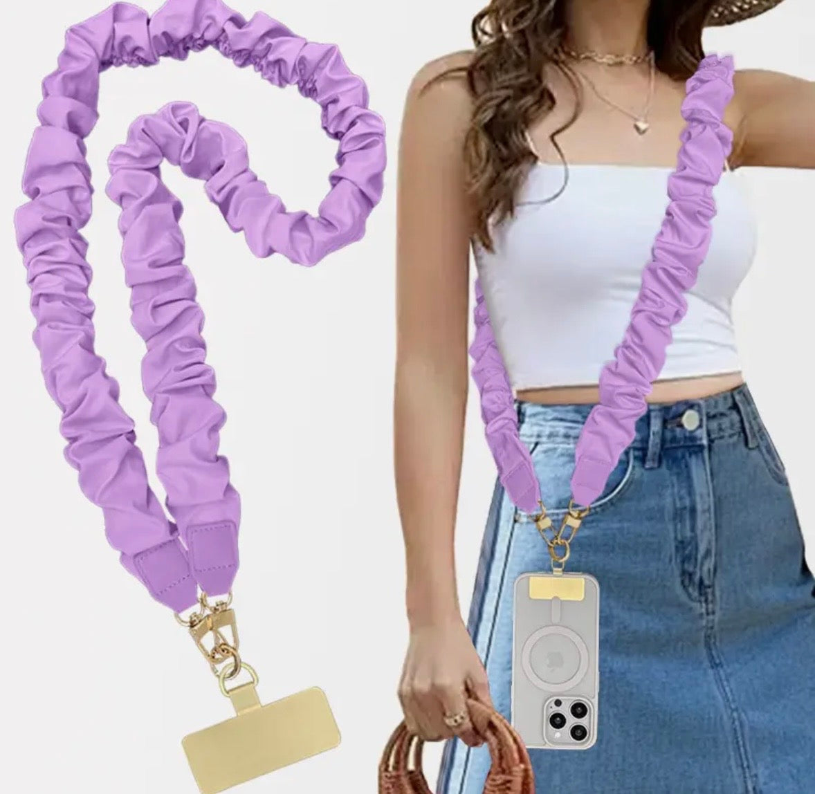 Plain scrunchie Landyard