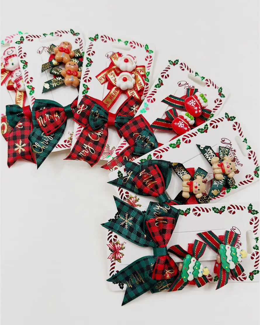 Mystery Christmas Hairbow Set 3pc