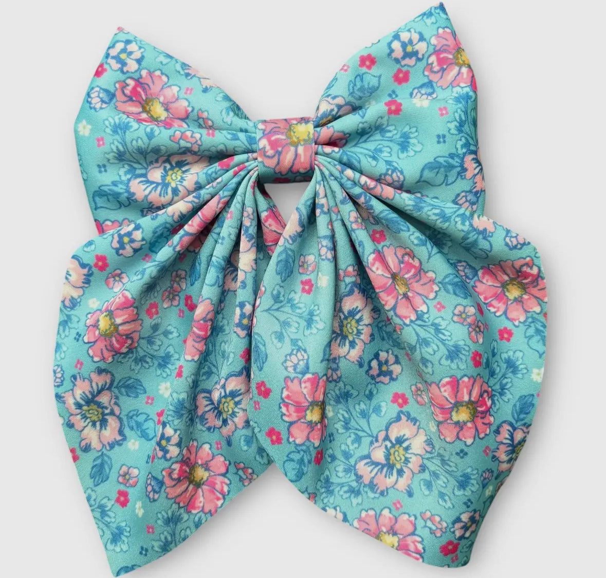 Light Blue Flower Bow