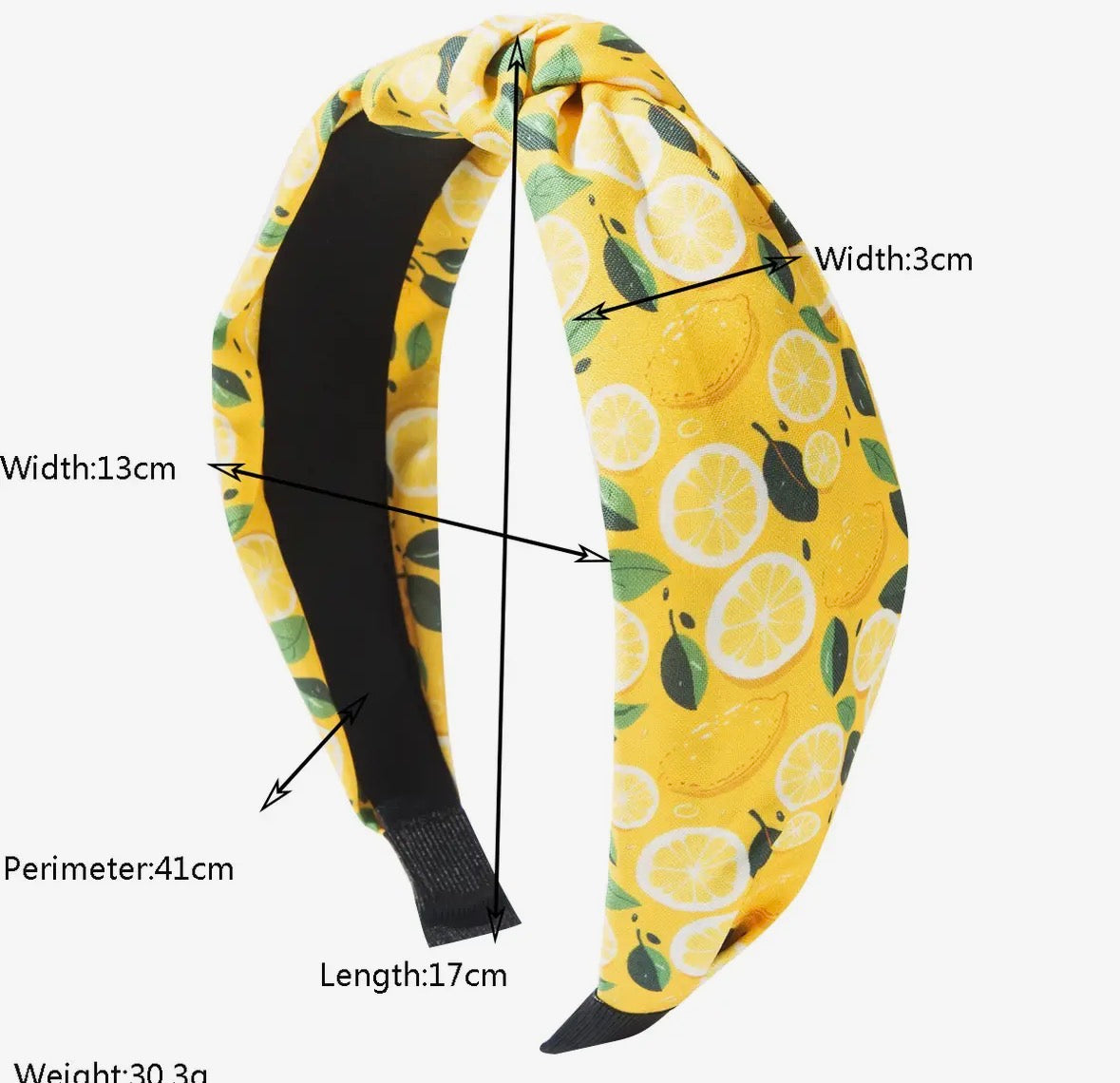 Lemon Print Headband