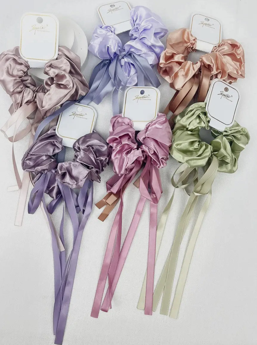 Satin Hair Tie with Satin Tails