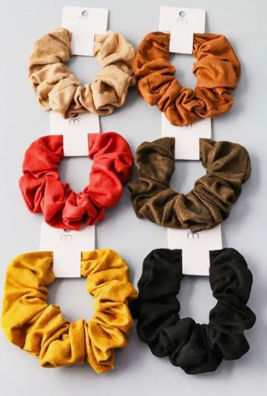 Faux Suede Scrunchie