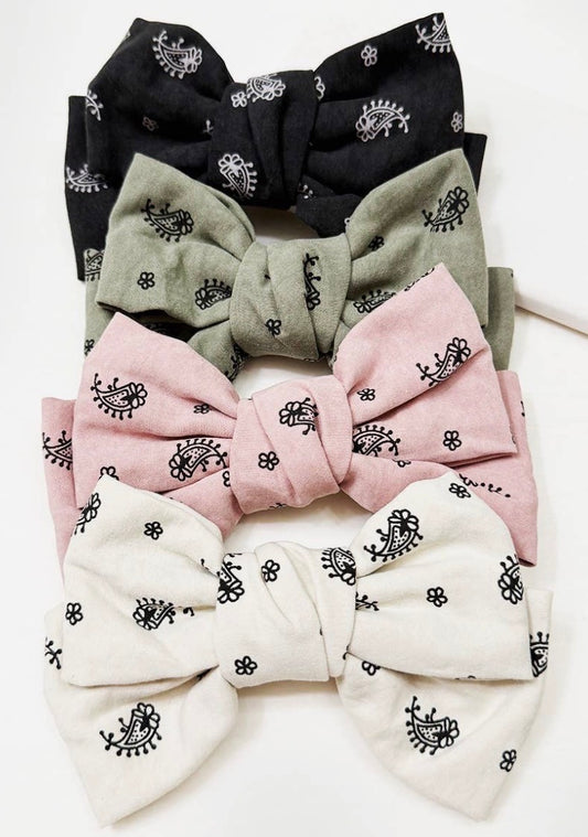 Paisley Print Bow
