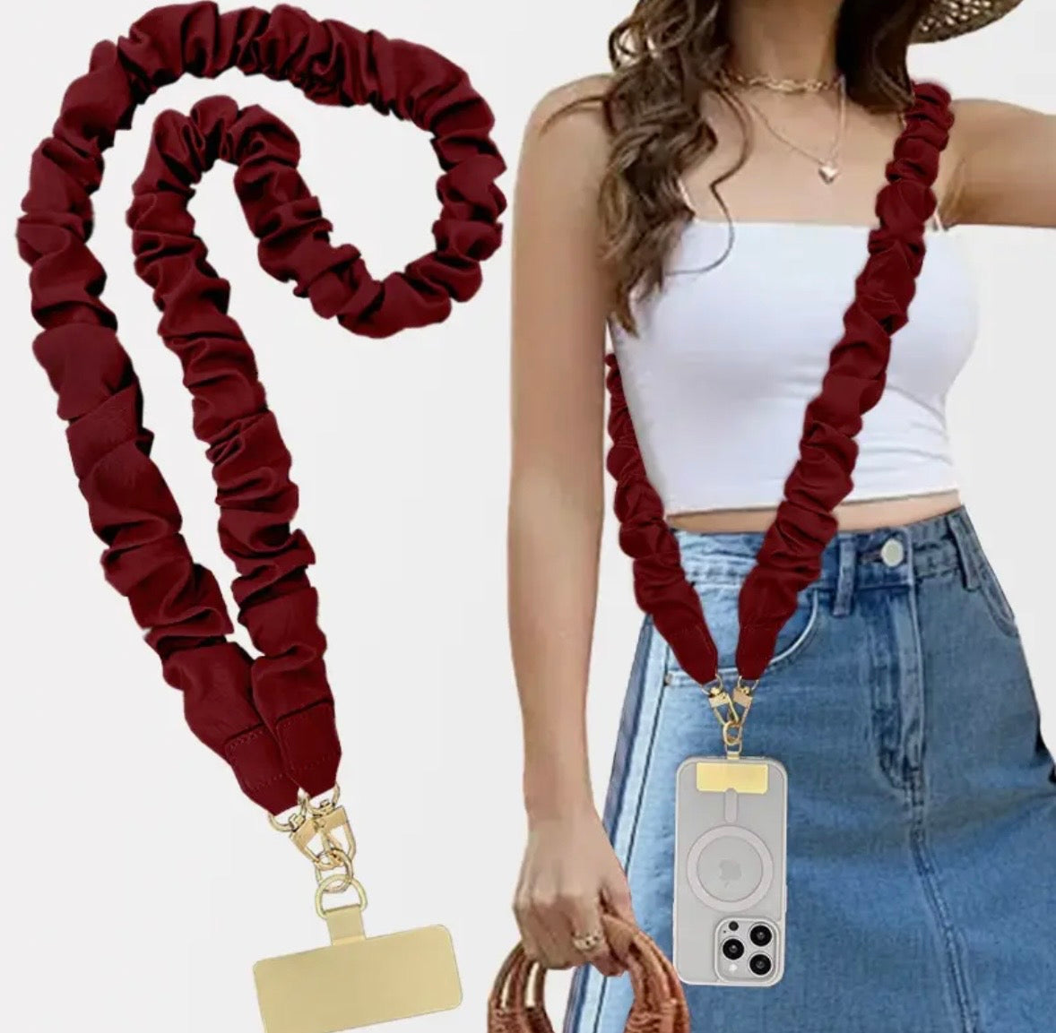 Plain scrunchie Landyard