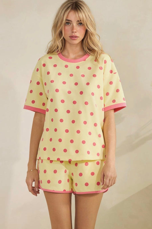 Polka Dot Relaxed Lounge Set