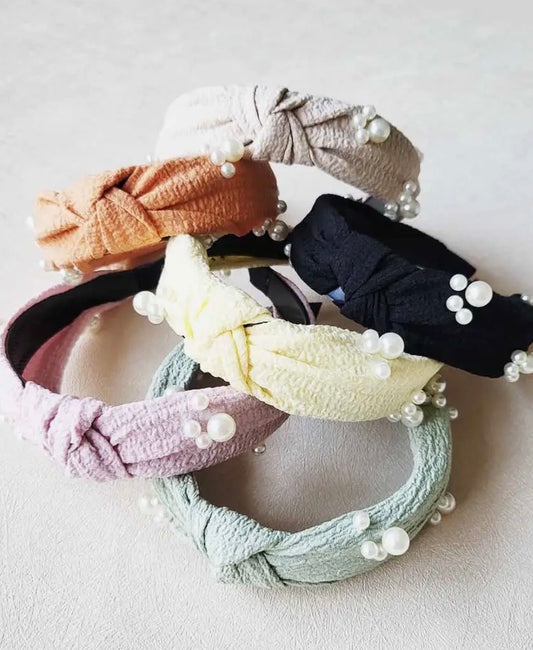 Pearl Detail Knotted Headband