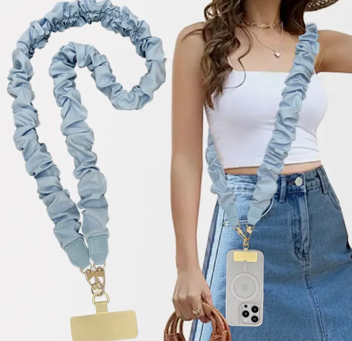 Plain scrunchie Landyard
