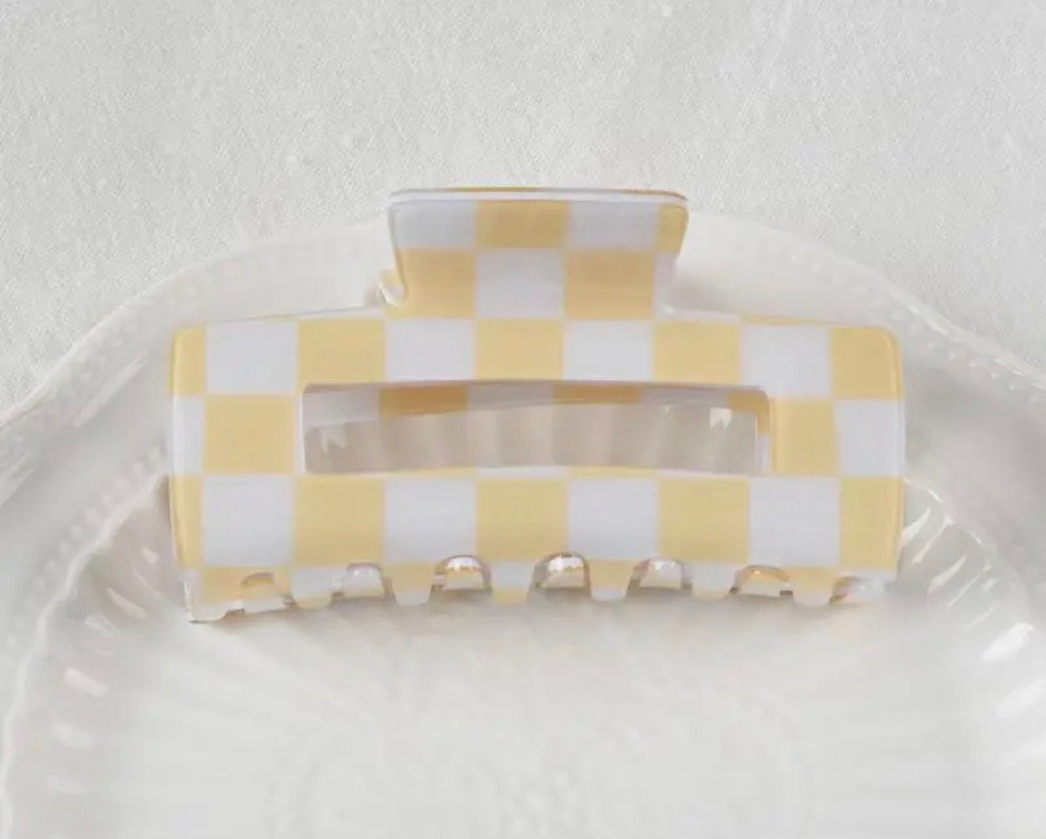 Checkered Hair Claw
