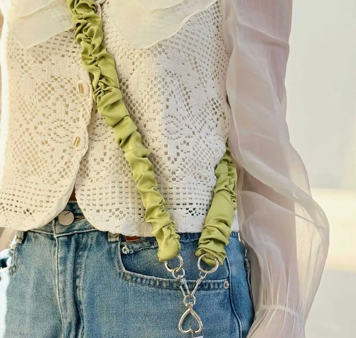 Heart Shape Scrunchie Landyard