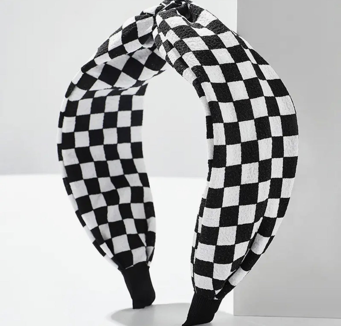 Checkered Knotted Headband