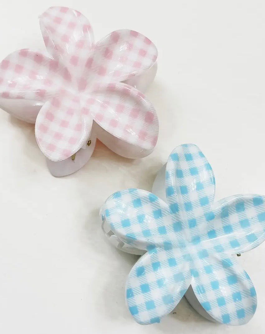Gingham Pattern Flower