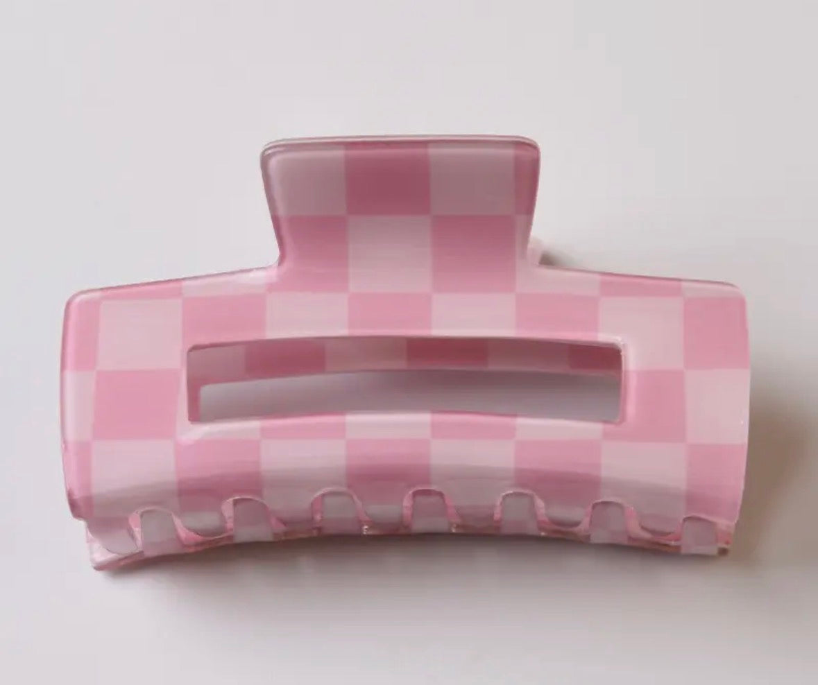 Checkered Hair Claw