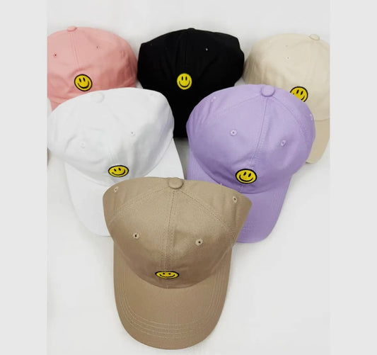 Smiley Embroidered Baseball Cap