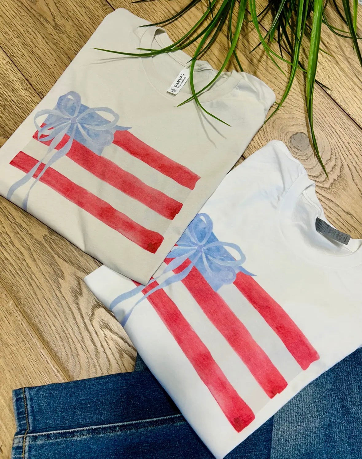 Watercolor Coquette American Flag Tee Pre-Order