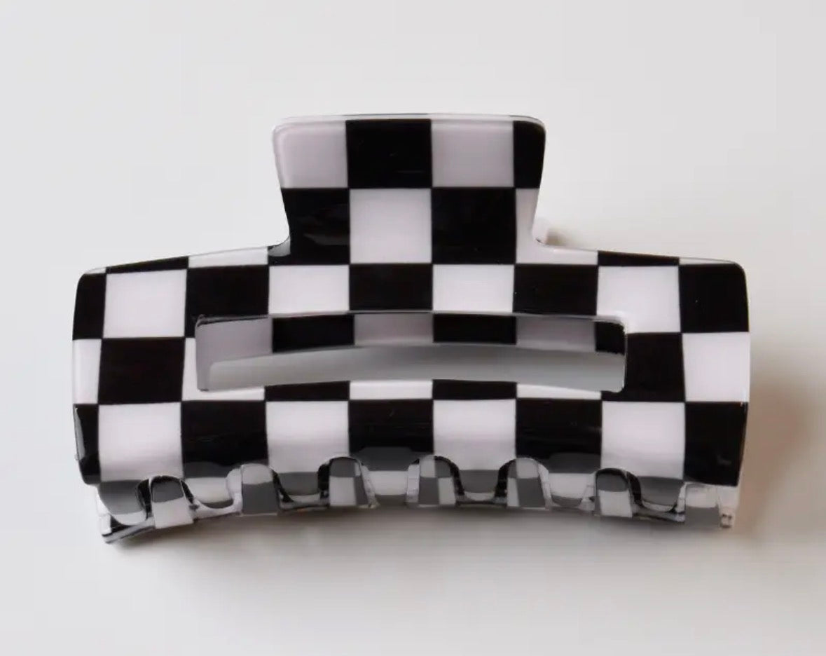 Checkered Hair Claw