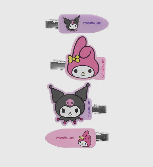 My Melody & Kuromi Crease Hair Clips