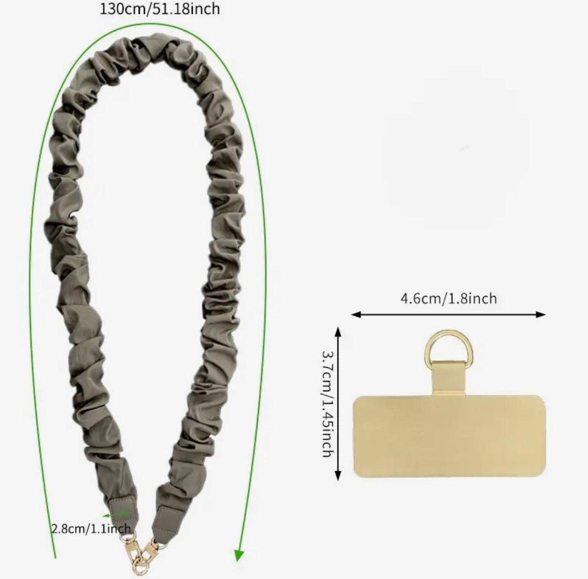 Plain scrunchie Landyard