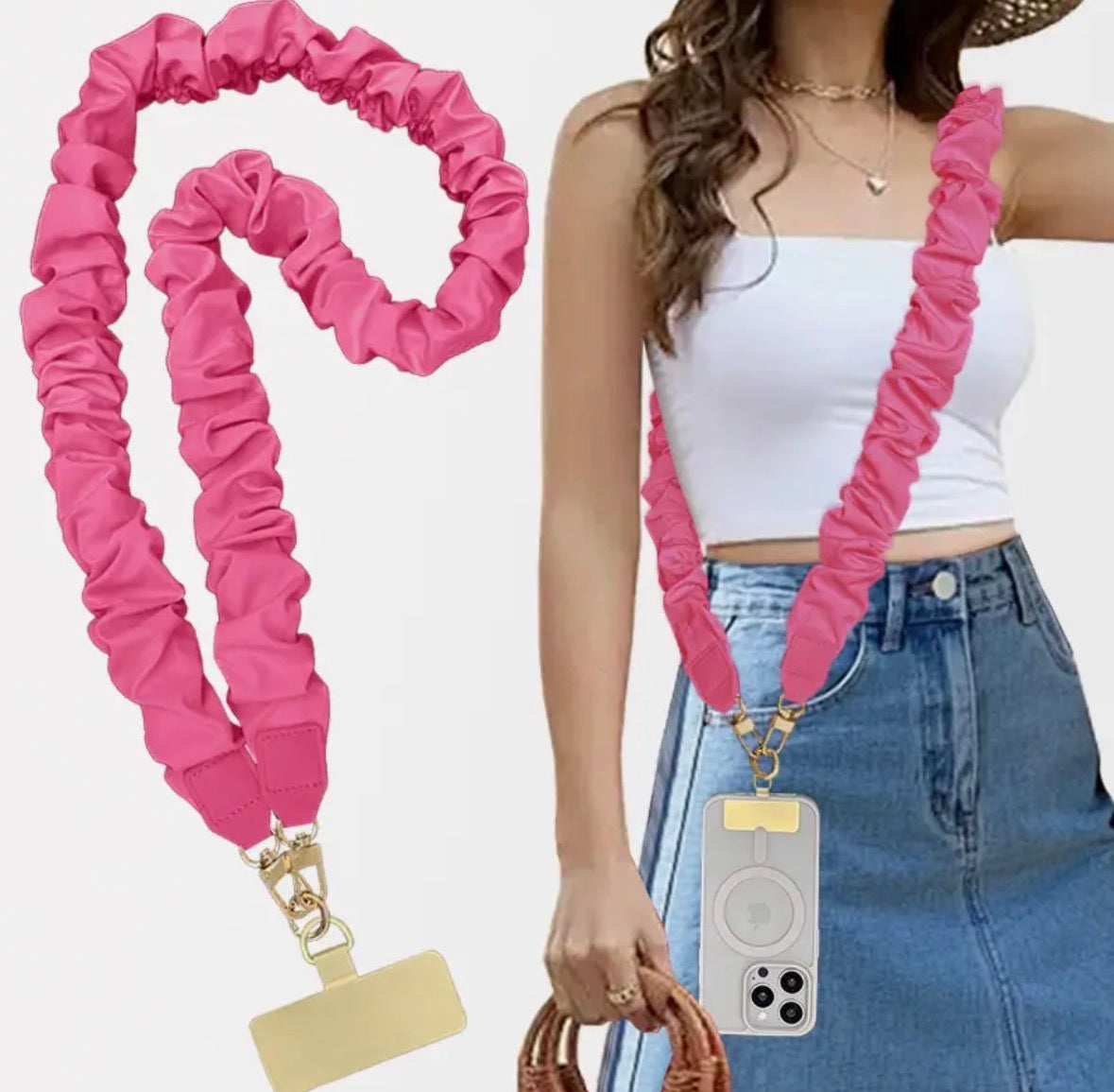Plain scrunchie Landyard