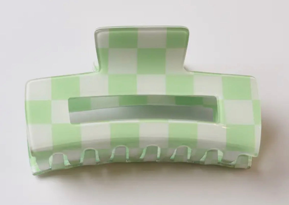 Checkered Hair Claw