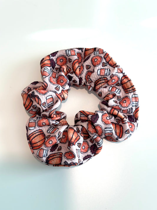 Coffee and Pumpkins Scrunchie (Pre-Order)
