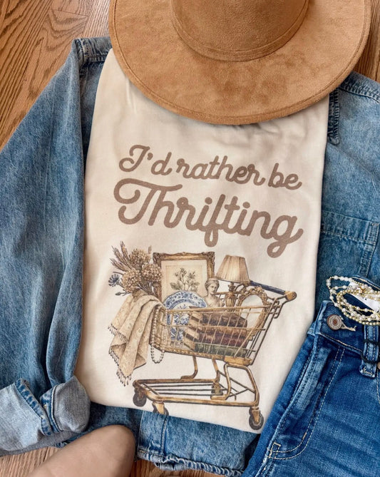 I'd Rather Be Thrifting Tee Pre-Order
