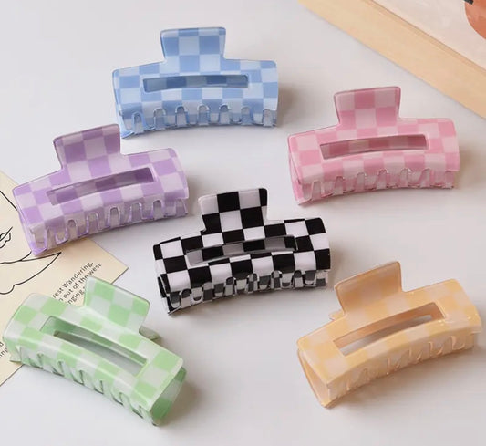 Checkered Hair Claw
