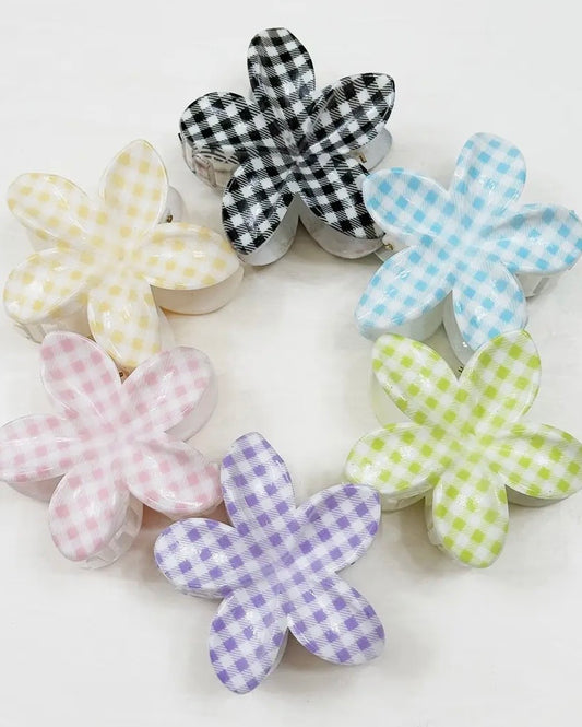 Gingham Pattern Flower