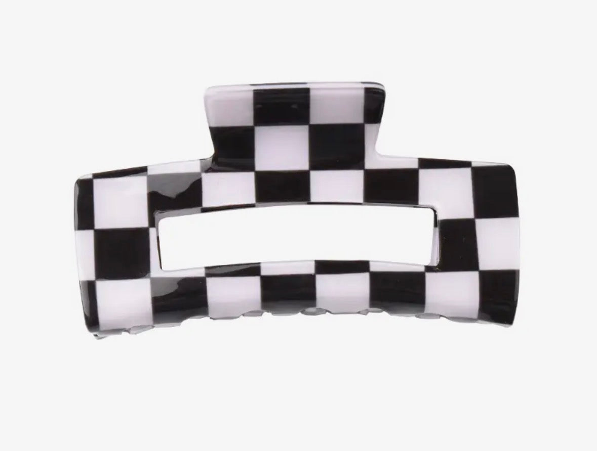 Checkered Hair Claw