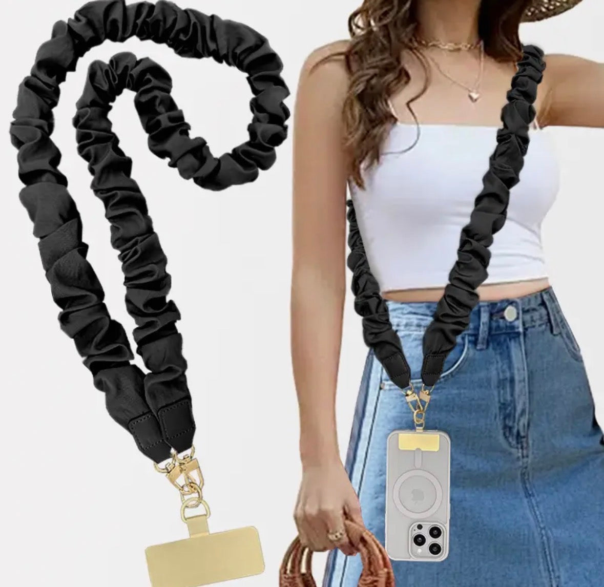 Plain scrunchie Landyard