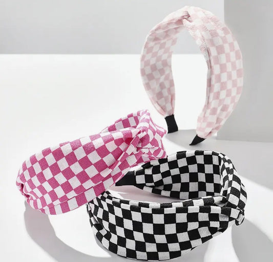 Checkered Knotted Headband