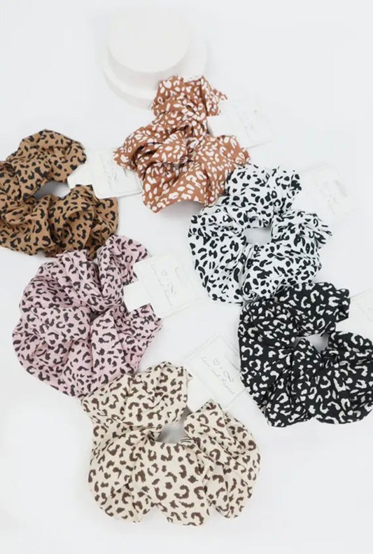 Leopard Scrunchies