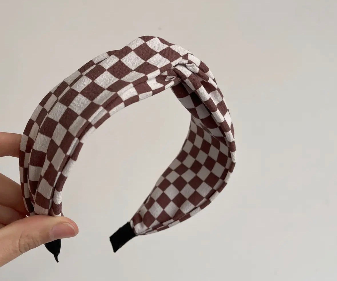 Checkered Knotted Headband