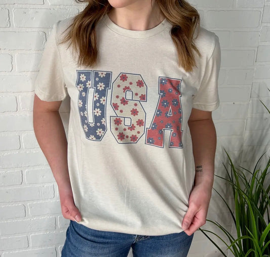 Floral USA Tee Pre-Order