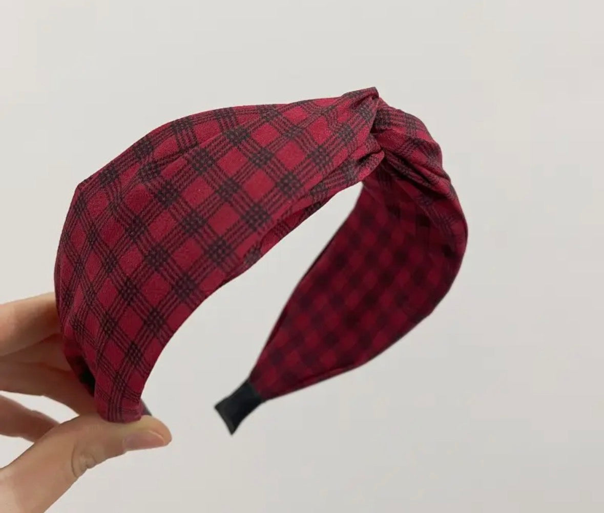 Checkered Knotted Headband