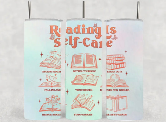 Reading Self Care Tumbler