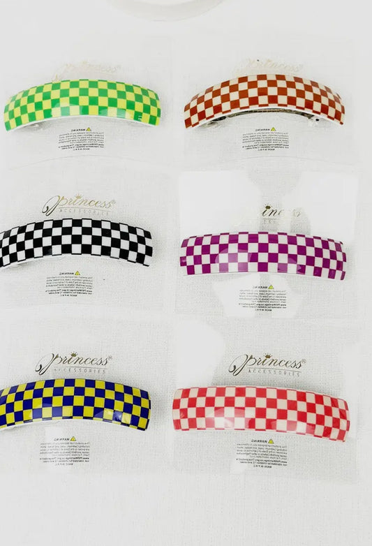 Checkered Hair Clips