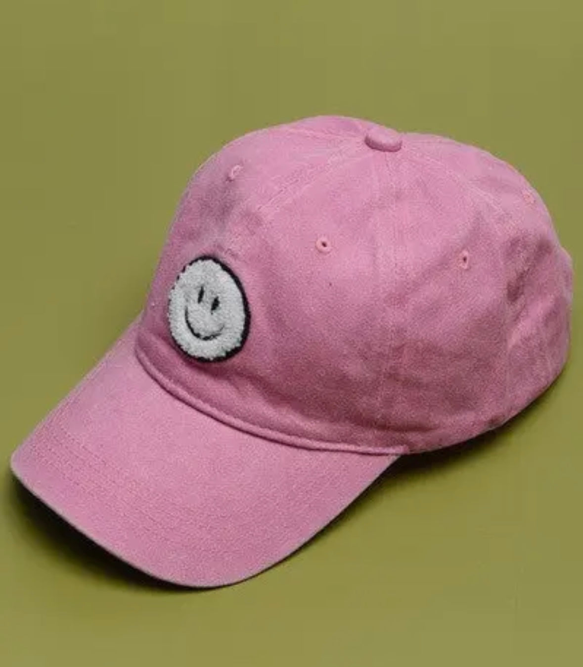 Washed Sherpa Happy Face Baseball Cap