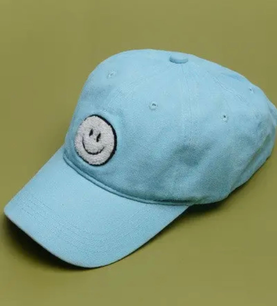 Washed Sherpa Happy Face Baseball Cap