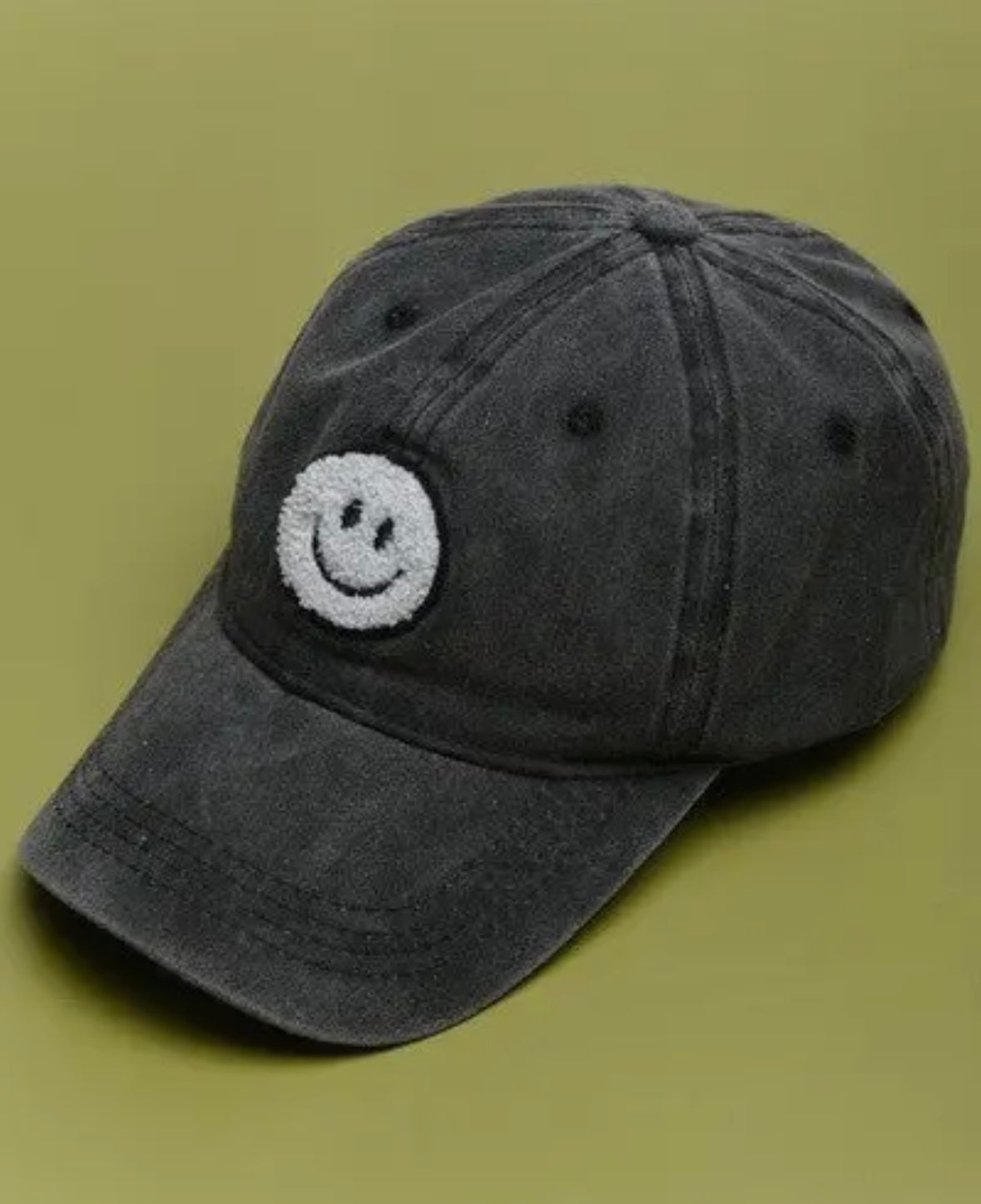 Washed Sherpa Happy Face Baseball Cap