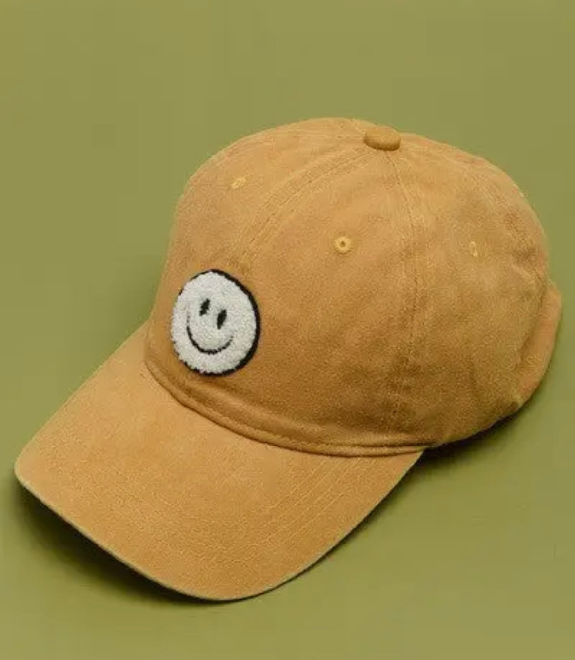 Washed Sherpa Happy Face Baseball Cap