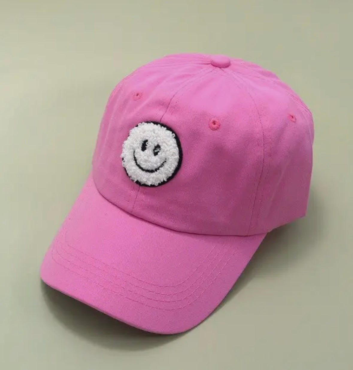 Washed Sherpa Happy Face Baseball Cap