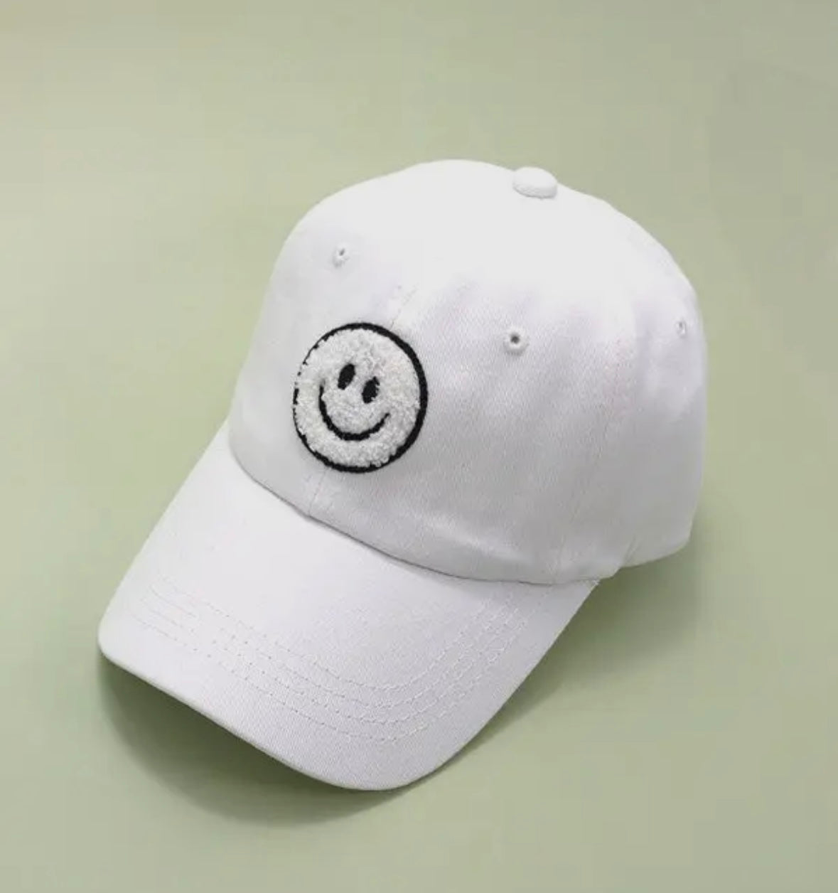 Washed Sherpa Happy Face Baseball Cap