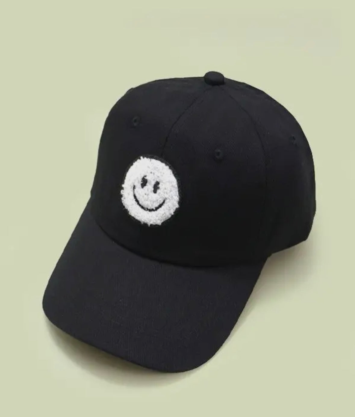 Washed Sherpa Happy Face Baseball Cap