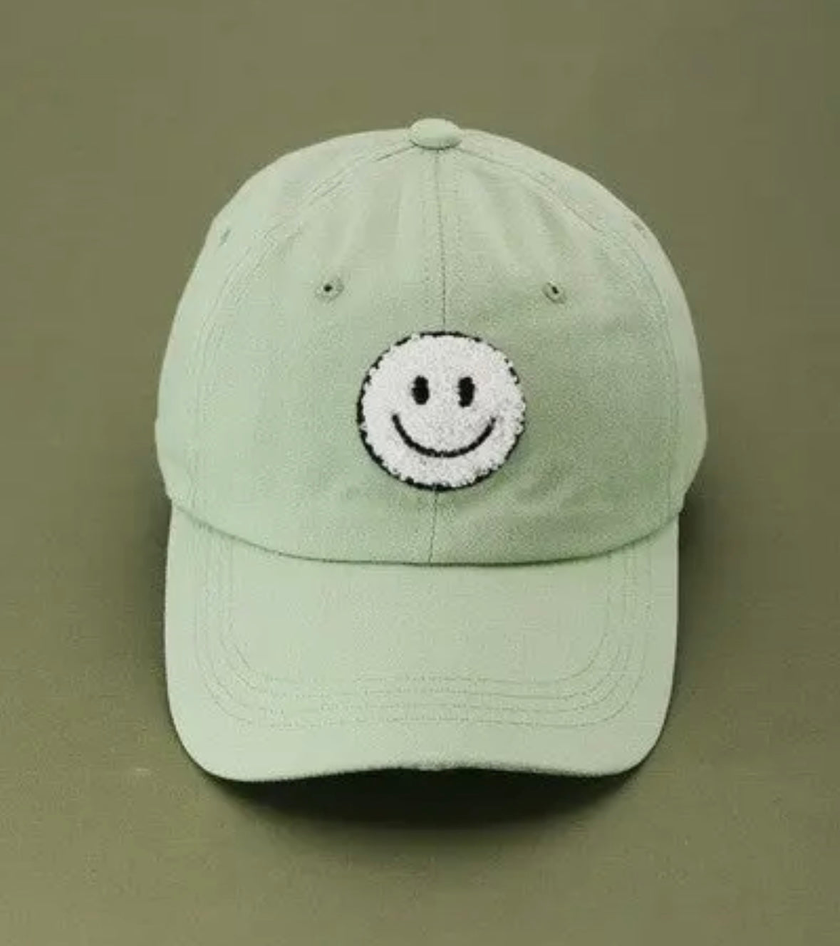 Washed Sherpa Happy Face Baseball Cap