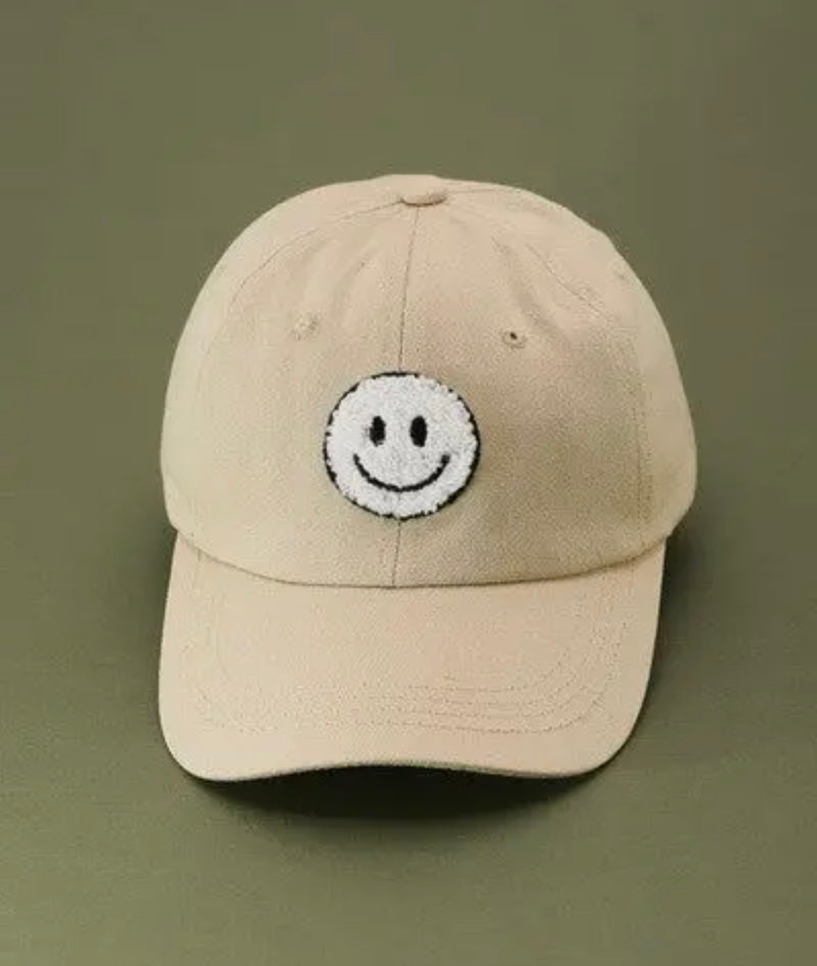 Washed Sherpa Happy Face Baseball Cap