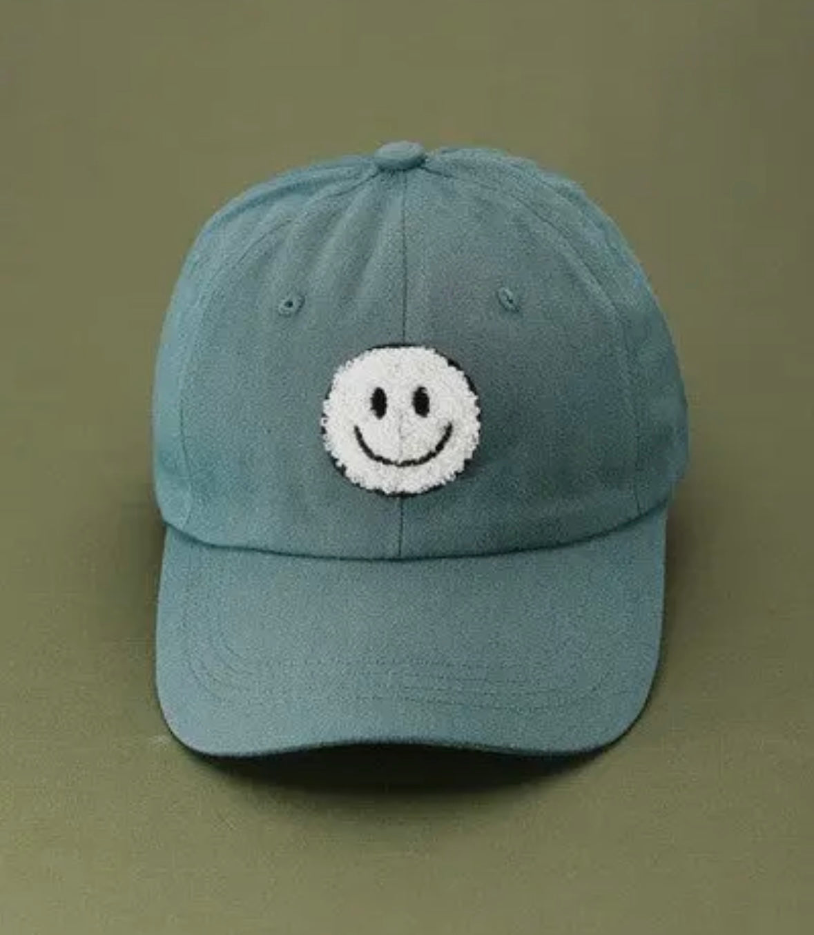 Washed Sherpa Happy Face Baseball Cap