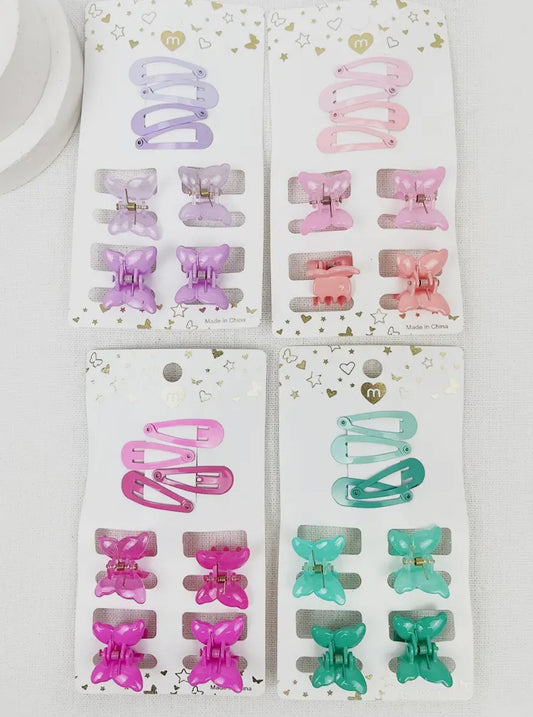 Variety of Butterfly Hair Claw Clip Set